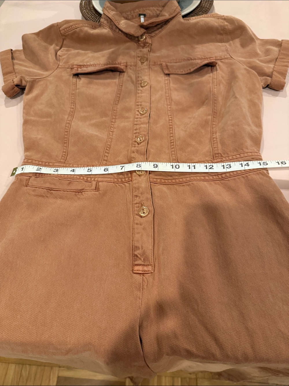Young Fabulous & Broke Rust Brown Short Sleeve Utility Jumpsuit - Picture 6 of 11